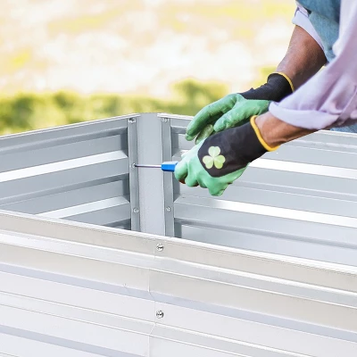 LuxenHome 6Ft X 3Ft Rectangular Galvanized Steel Raised Garden Bed Planter - Image 10